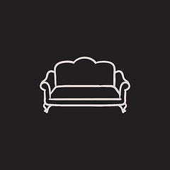 Image showing Sofa sketch icon.