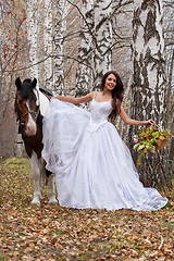 Image showing Young Woman And Horse