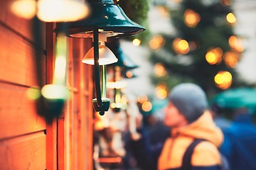 Image showing Man in christmas market