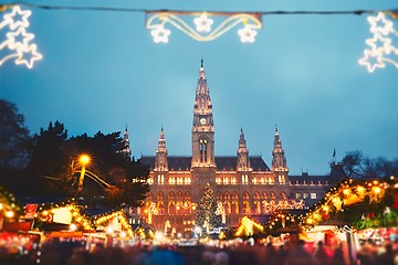 Image showing Christmas market in Vienna