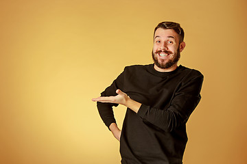 Image showing Portrait of young man with happy facial expression