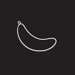 Image showing Banana sketch icon.