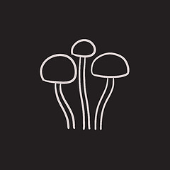 Image showing Mushroom sketch icon.