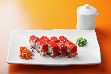 Image showing California roll with crab