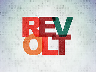 Image showing Politics concept: Revolt on Digital Data Paper background