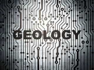 Image showing Studying concept: circuit board with Geology