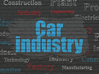 Image showing Manufacuring concept: Car Industry on wall background