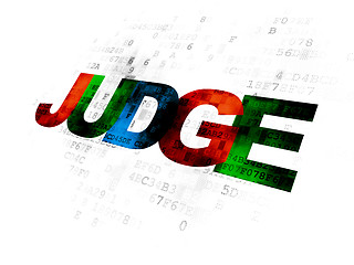 Image showing Law concept: Judge on Digital background