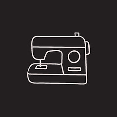 Image showing Sewing-machine sketch icon.