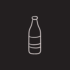 Image showing Glass bottle sketch icon.