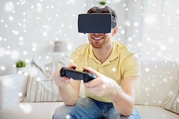 Image showing man in virtual reality headset with controller