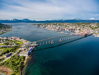 Image showing Bridge of city Tromso, Norway