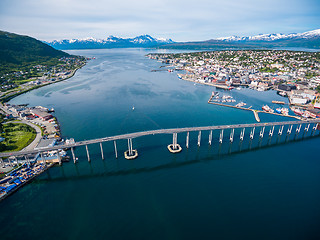 Image showing Bridge of city Tromso, Norway