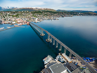 Image showing Bridge of city Tromso, Norway