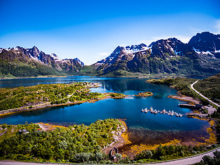 Image showing Beautiful Nature Norway aerial photography.