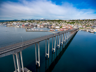 Image showing Bridge of city Tromso, Norway