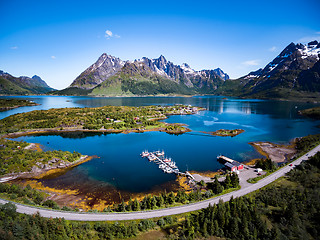 Image showing Beautiful Nature Norway aerial photography.