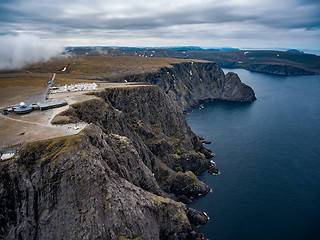 Image showing North Cape (Nordkapp) aerial photography,