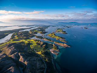 Image showing Beautiful Nature Norway aerial photography.