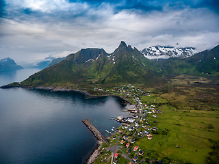 Image showing Beautiful Nature Norway aerial photography.