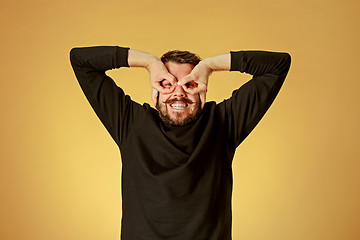 Image showing Portrait of young man with happy facial expression