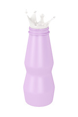 Image showing Bottle with milk splash