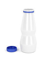 Image showing Open plastic bottle for milk