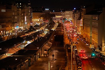 Image showing Urban street at night