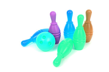 Image showing plastic bowling toy