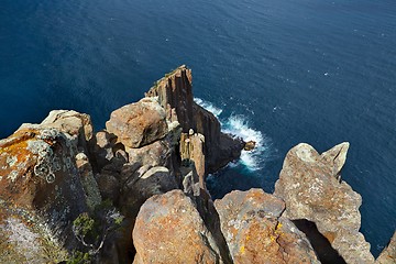 Image showing Rugged coastline cliffs