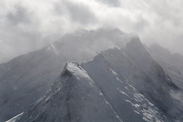 Image showing Heavy snowfall in the ALps