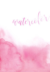 Image showing Hand painted watercolor background