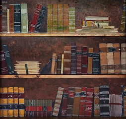 Image showing Antique book on a shelf