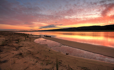 Image showing Sunset over Castlereagh Penrith