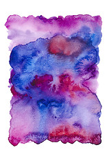 Image showing Hand painted watercolor background