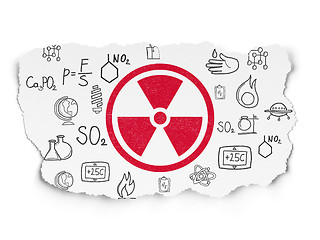 Image showing Science concept: Radiation on Torn Paper background