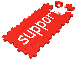 Image showing Support Puzzle Showing Advice And Assistance