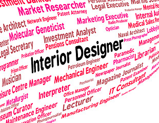 Image showing Interior Designer Indicates Work Career And Expert