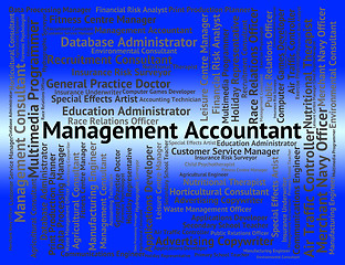 Image showing Management Accountant Indicates Balancing The Books And Accounta