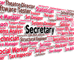 Image showing Secretary Job Shows Personal Assistant And Pa