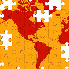 Image showing Map Of America Shows Global Warming