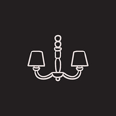Image showing Chandelier sketch icon.