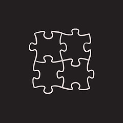 Image showing Puzzle sketch icon.