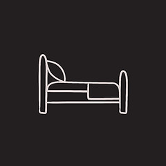 Image showing Bed sketch icon.