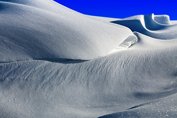 Image showing barchan of shiny snow