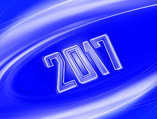 Image showing 2017 blue abstract background