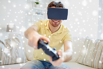 Image showing man in virtual reality headset with controller