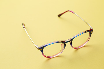 Image showing Blue and pink frame of glasses