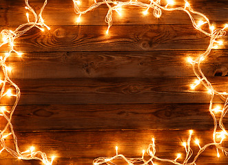 Image showing Wooden background for Christmas greeting