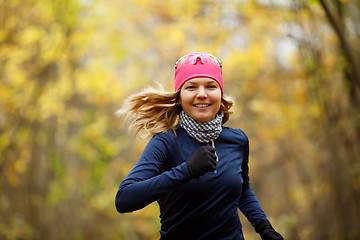 Image showing Happy girl with flowing hair